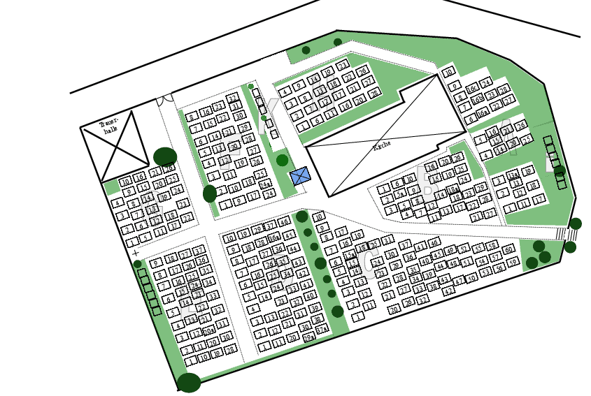 Digitaler Lageplan einer Friedhofsanlage